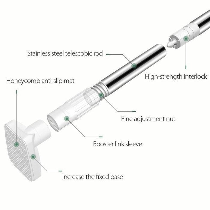 🏠 Drill-Free Adjustable Tension Rod – Instant Storage, Zero Wall Damage