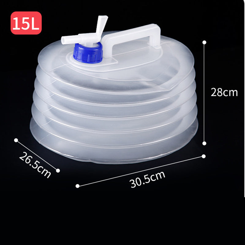 💧Collapsible Camping Water Container with Spigot | Leakproof Space-Saving Jug💡