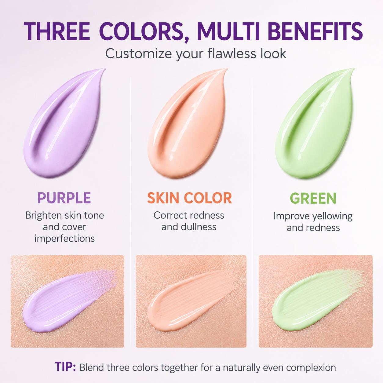 3-in-1 Color Correcting Primer with SPF 50 PA+++ | Hydrate & Protect
