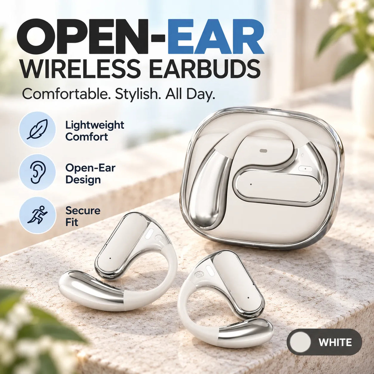 π§ AC320 Open-Ear Wireless Earbuds β Bluetooth 5.4 Sports Headphones | Comfortable & Secure Fit β¨