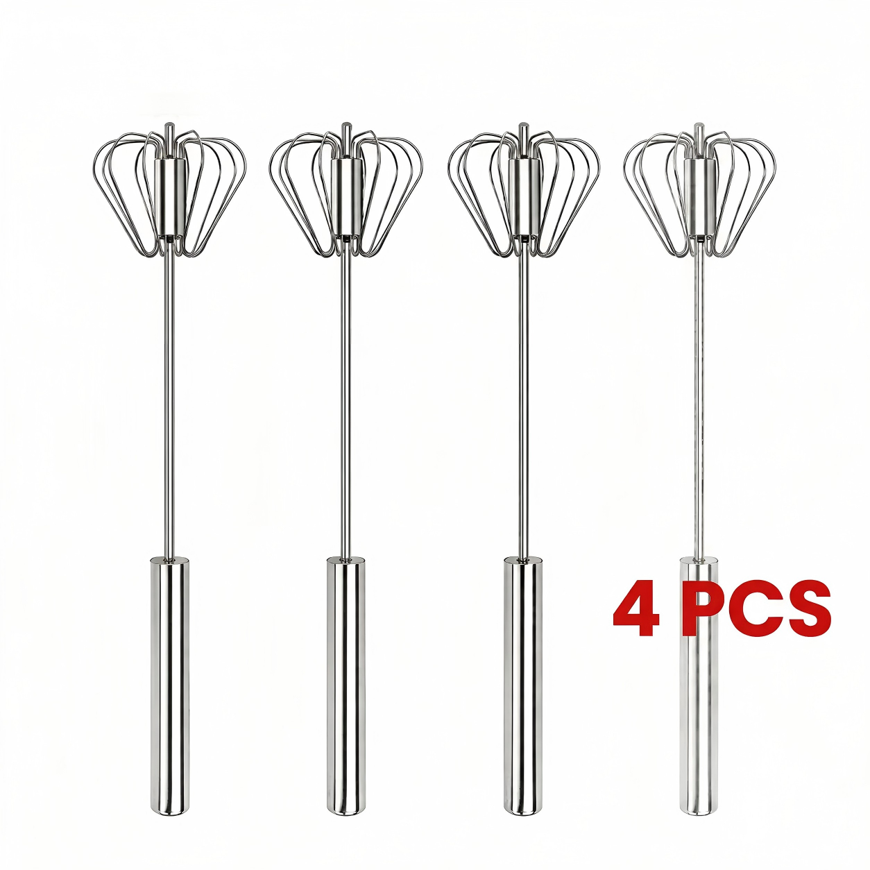 ✨Semi-Automatic Stainless Steel Whisk 🔄 | Hand Push Kitchen Mixer 🍳⚡