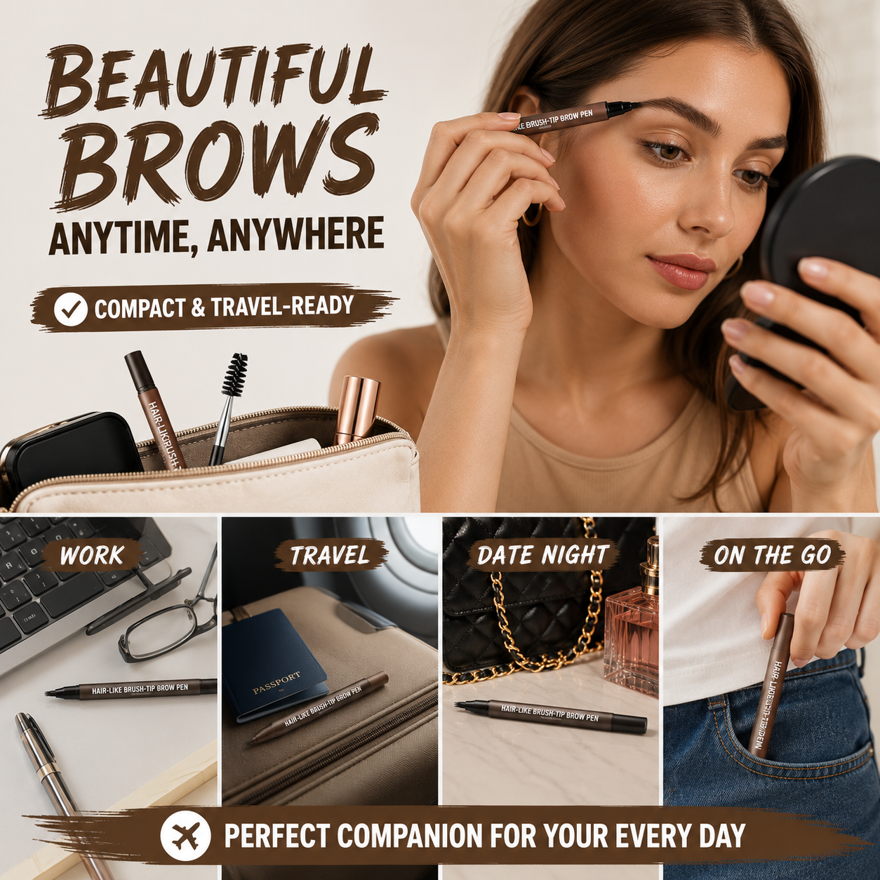 Dual-Ended Hair-Like Brush-Tip Brow Pen✨