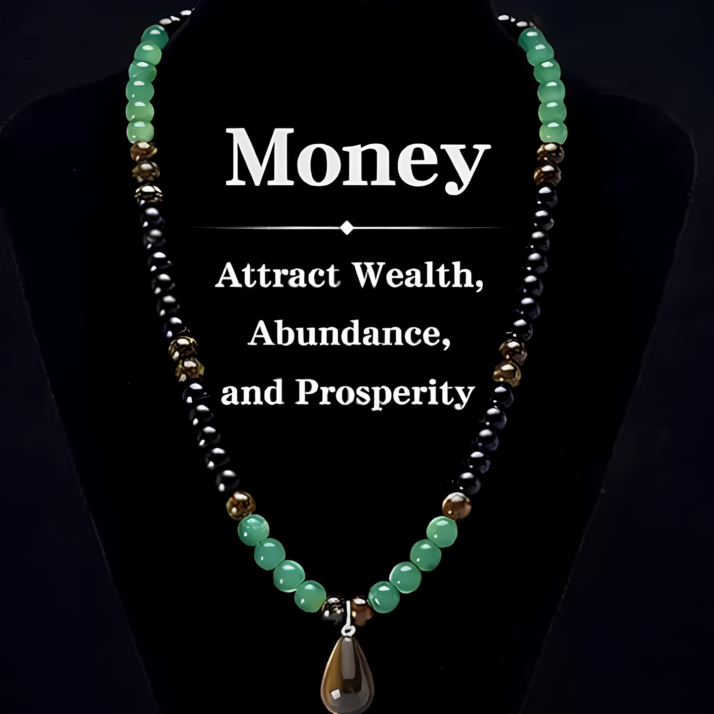 ✨ Money Attraction Necklace 💰 Green Aventurine & Tiger Eye Crystal