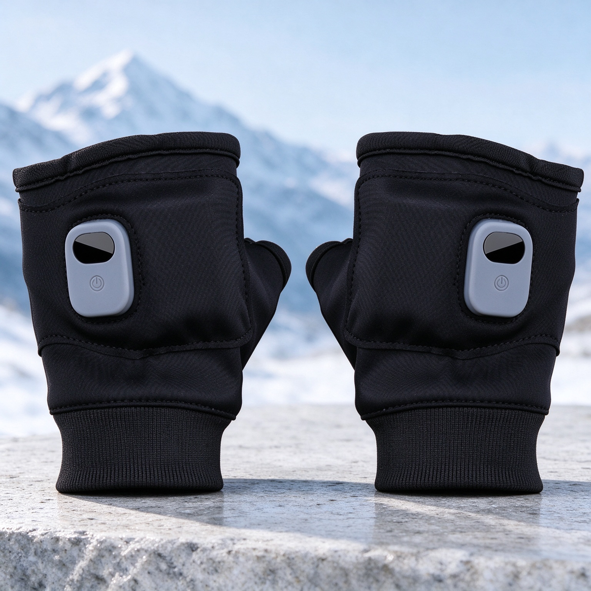 Unisex Rechargeable Heated Fingerless Gloves