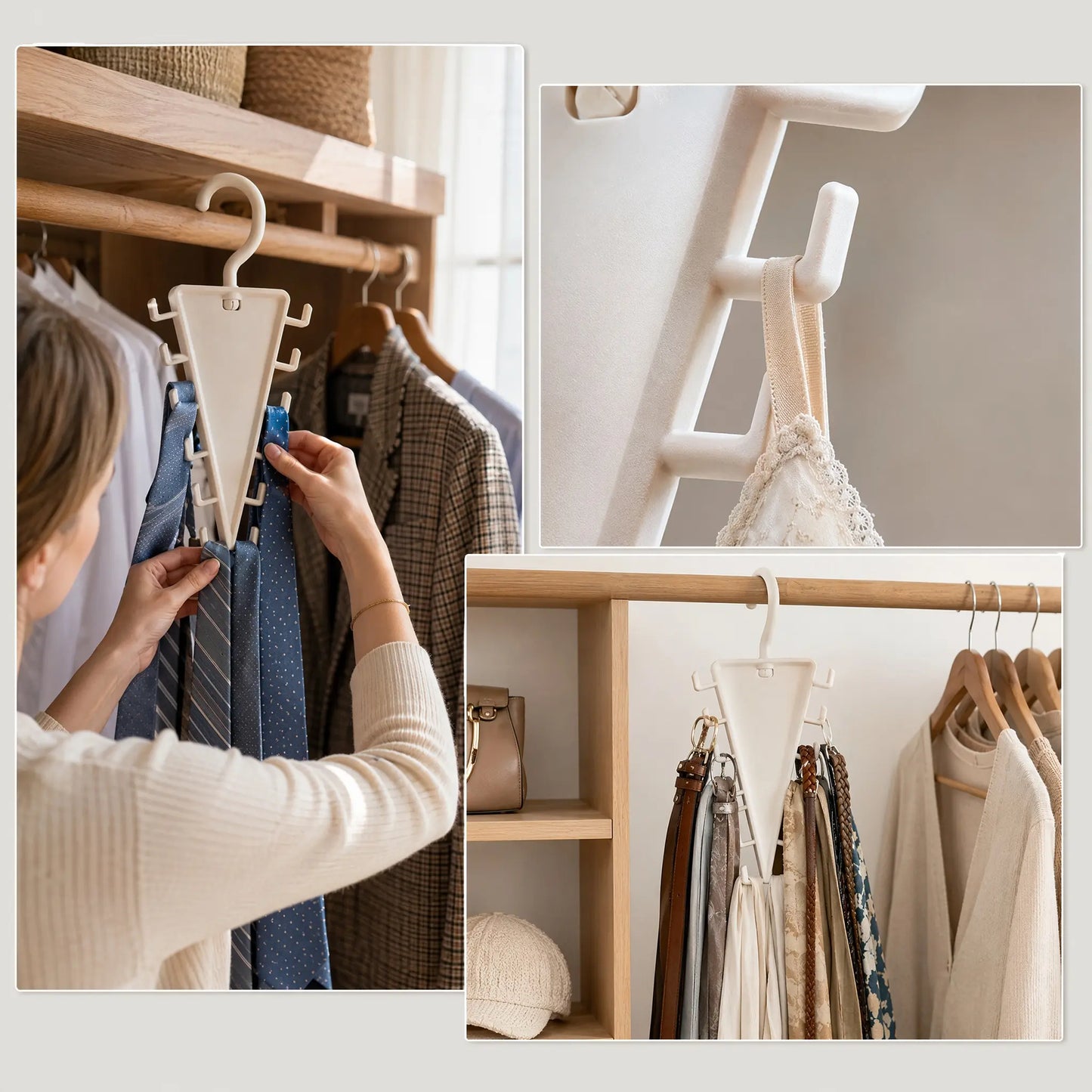 V-Shaped Double-Sided Closet Organizer Hanger