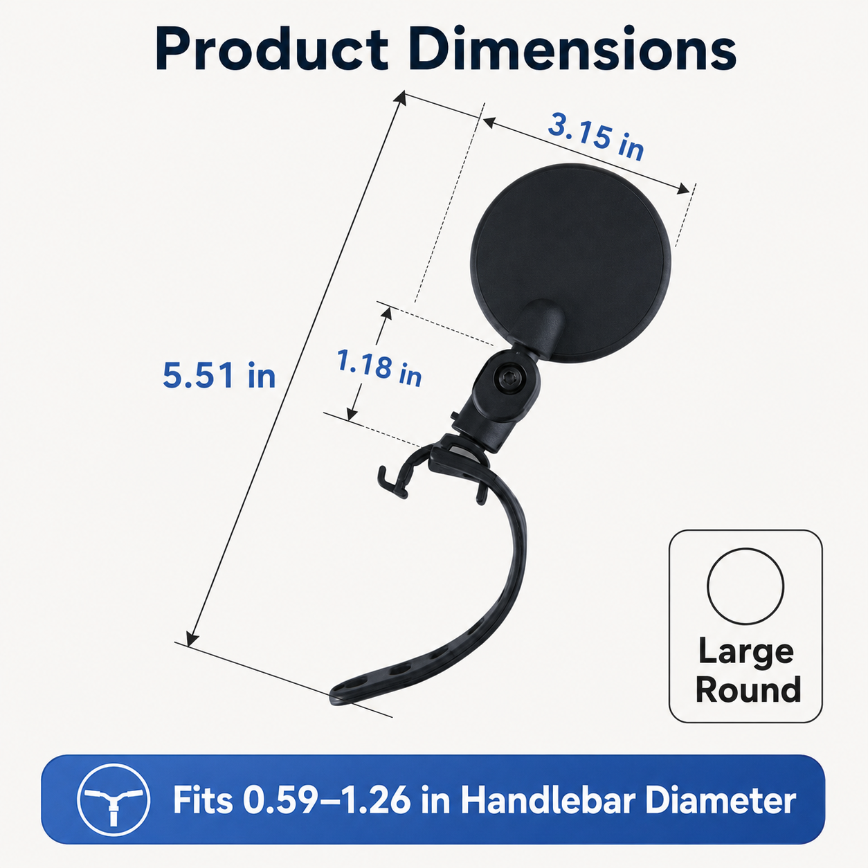 👁️Two-pack of multi-angle convex bicycle rearview mirrors - suitable for bicycle handlebars with a diameter of 1.5-3 cm