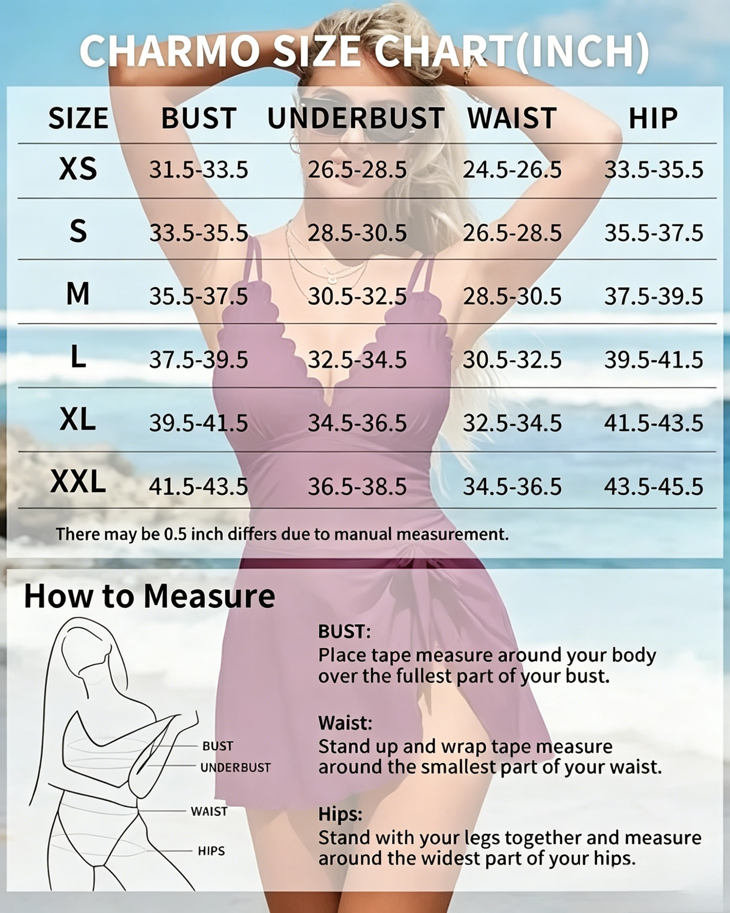 One Piece Tummy Control Swimdress