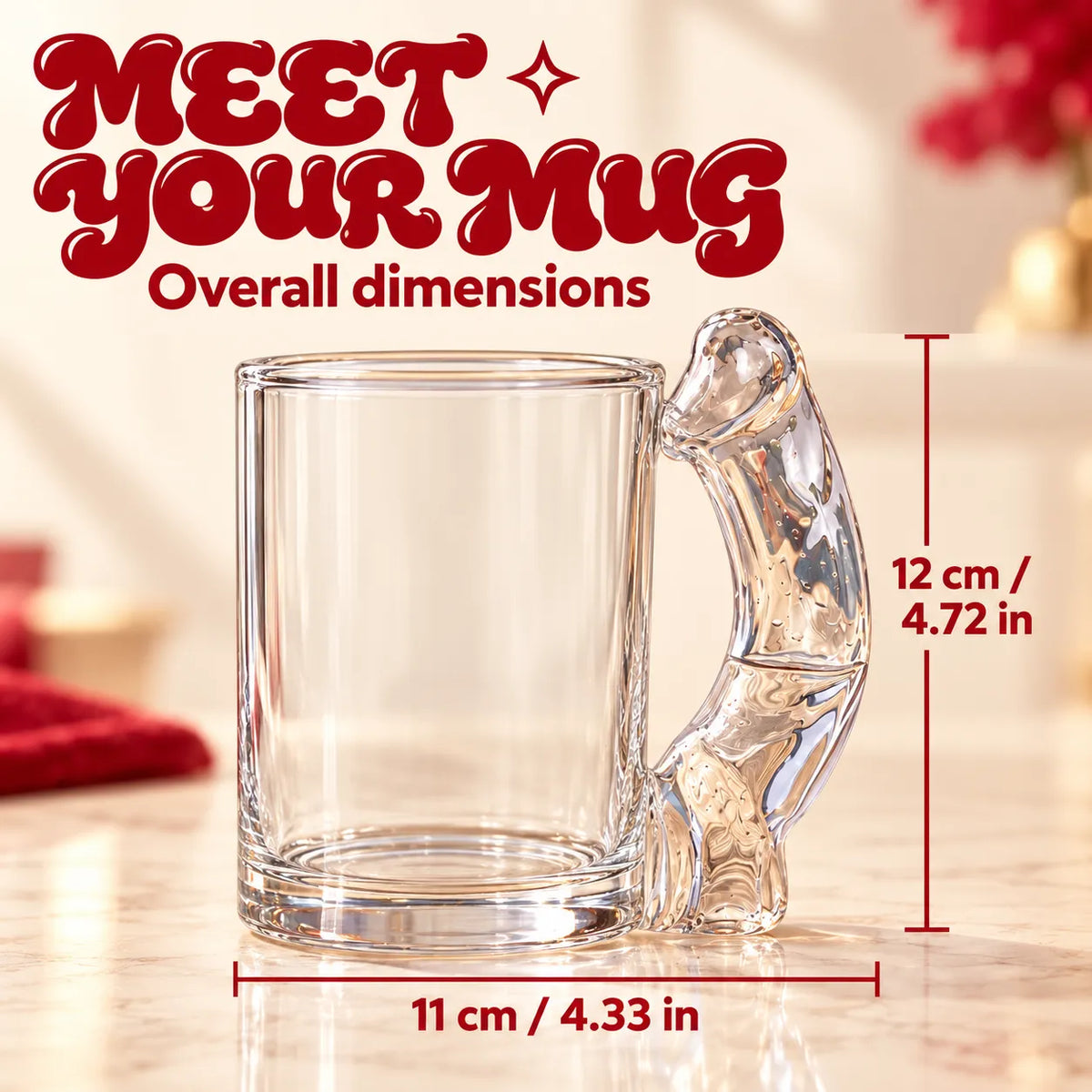 🍹 Crazy Mug – Funny Handle Glass Mug & Party Kit 🎁