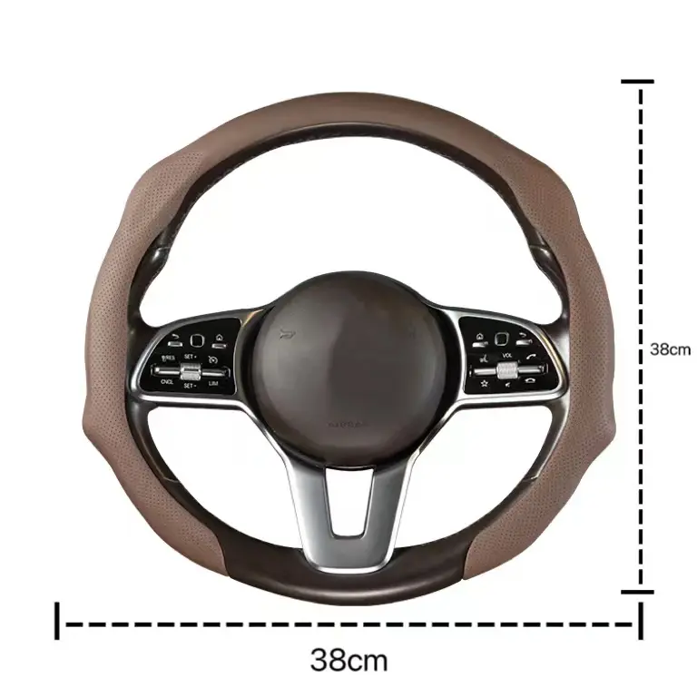 ๐ Napa Leather Steering Wheel Cover โ Ultra-Thin Comfort โจ