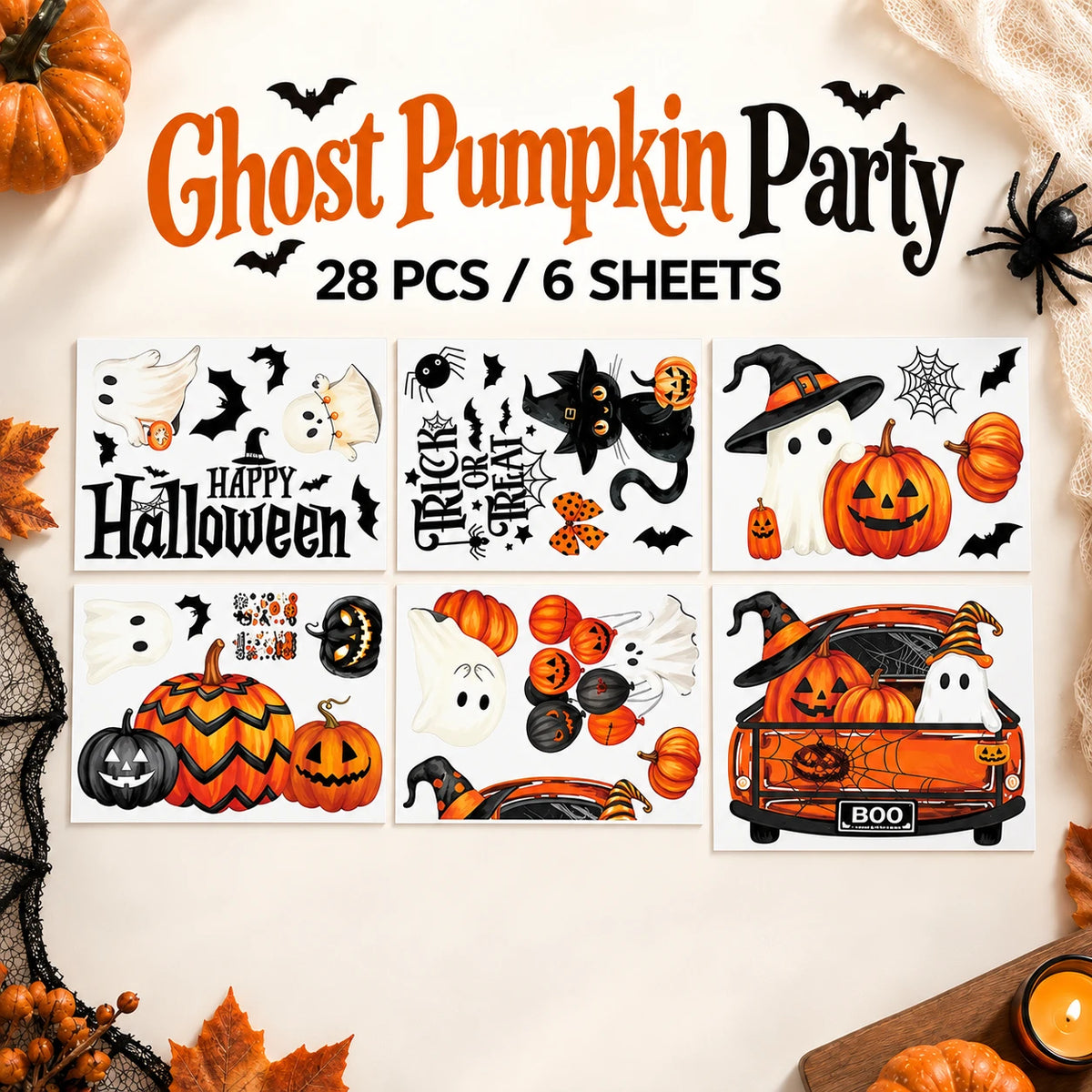 Halloween Wall & Window Stickers | Easy Spooky Decor