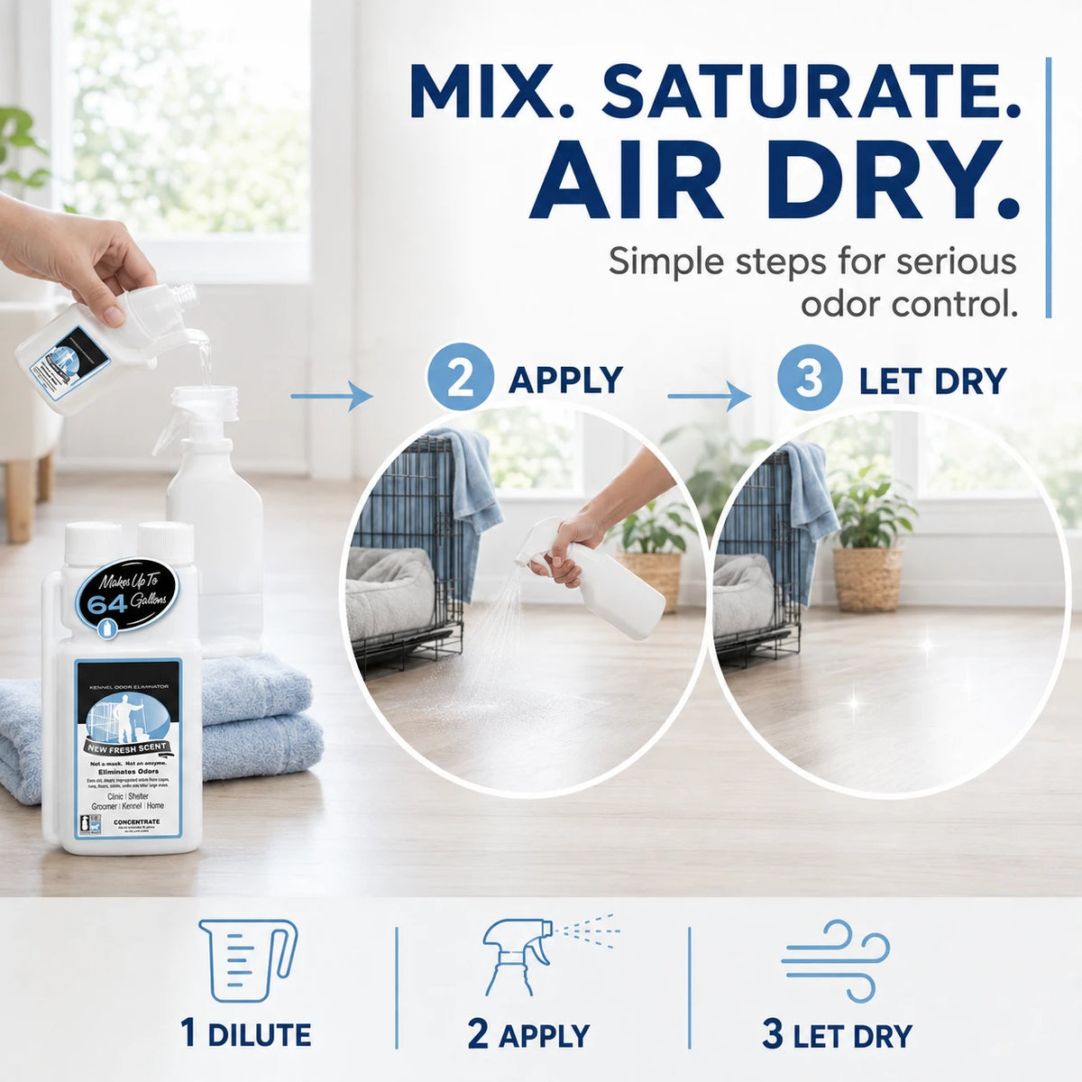 Pet Odor Eliminator Concentrate | Makes Up to 64 Gallons