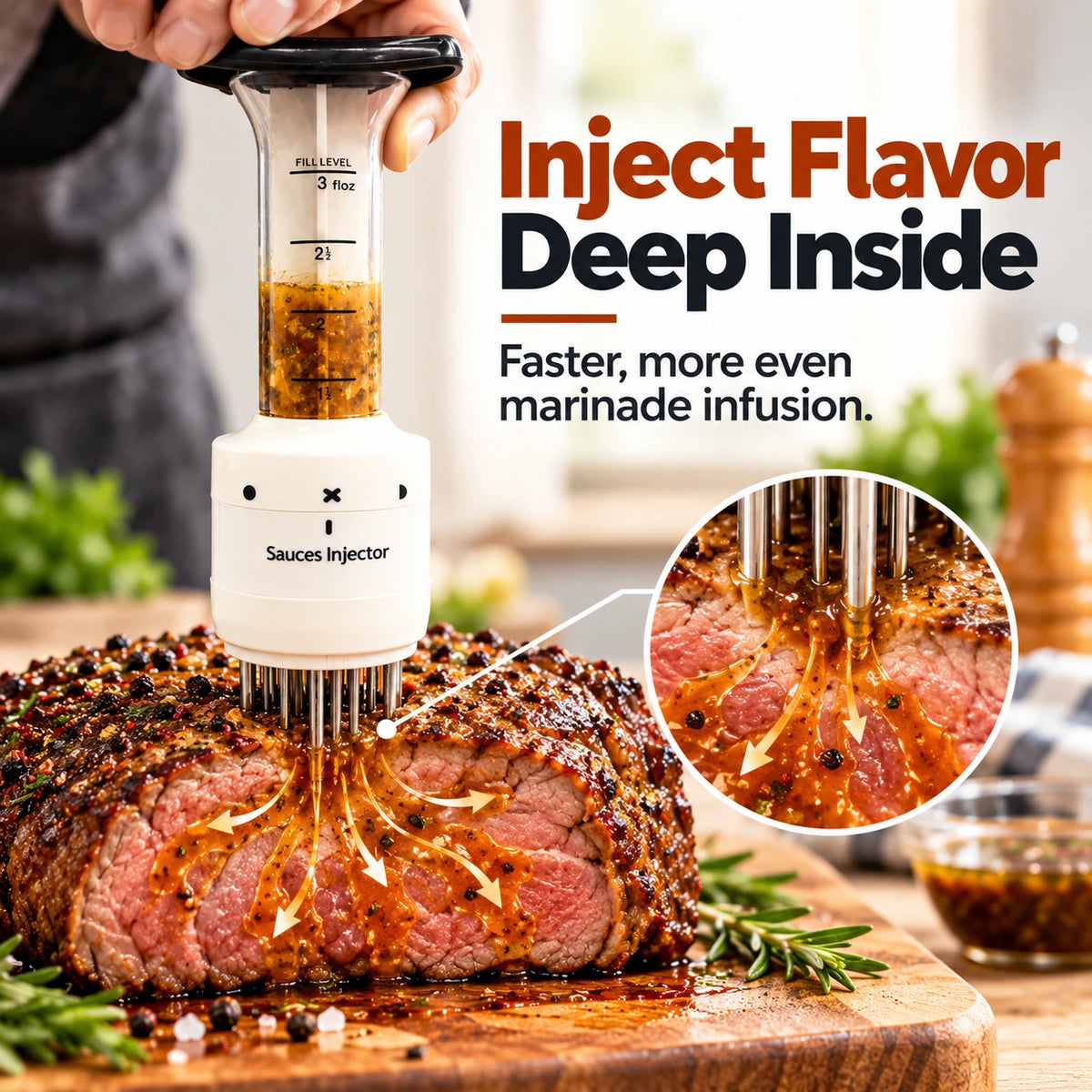 π₯ Meat Marinade Injector β Juicier, Deeper Flavor Every Bite