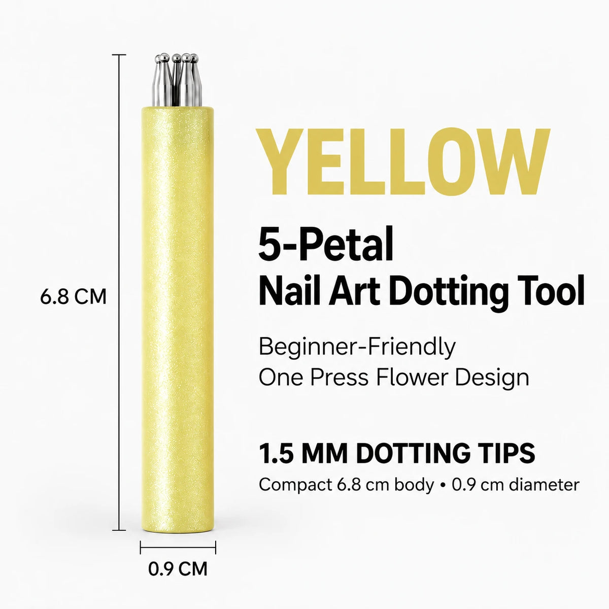 5-Petal Flower Nail Art Stamp | DIY Floral Nail Tool