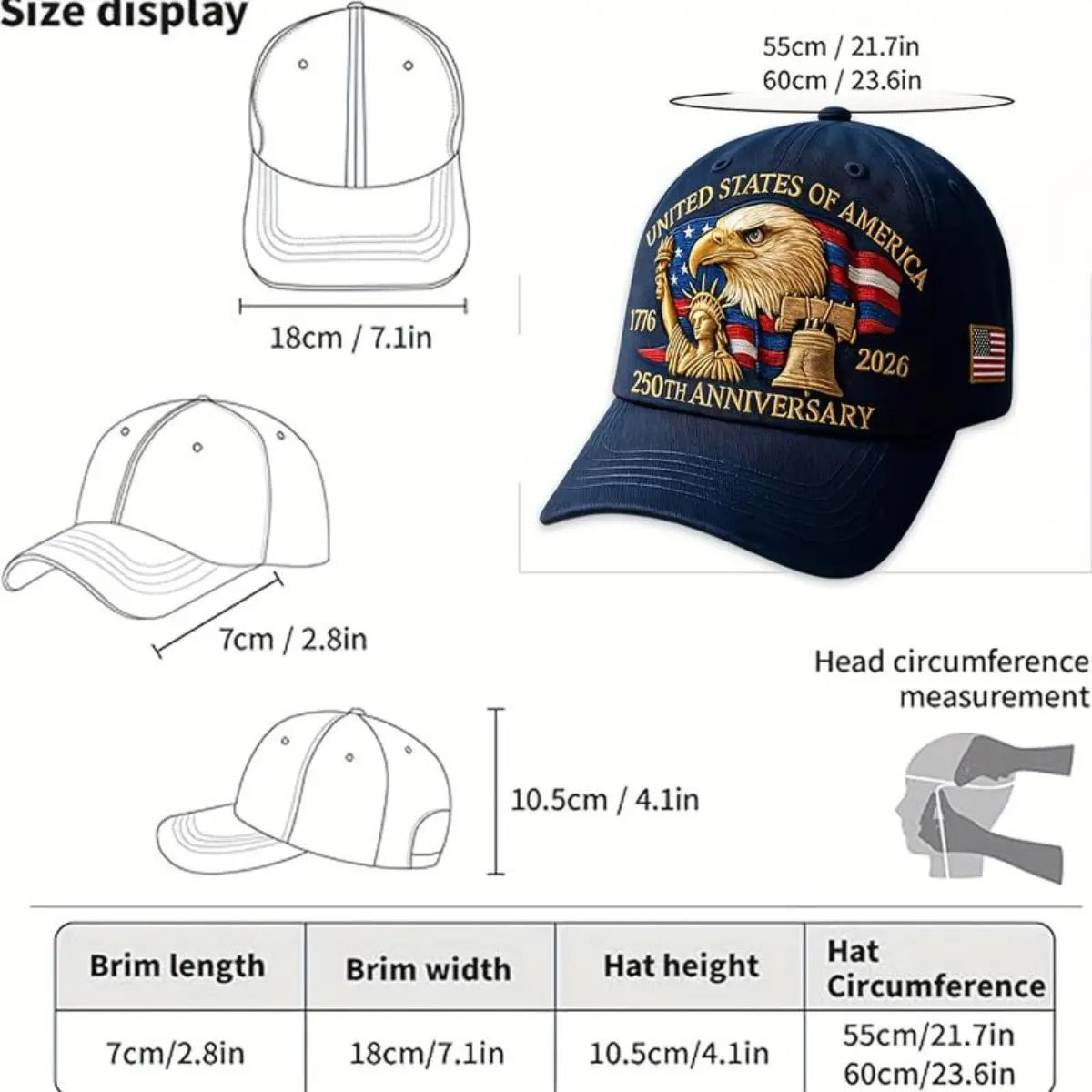 250th Anniversary Classic Wool Baseball Cap 🦅
