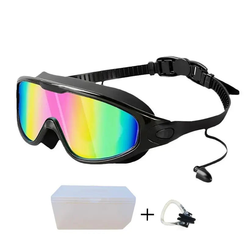 Wide View Swim Goggles with Earplugs & Nose Clip 🏊♂️💦