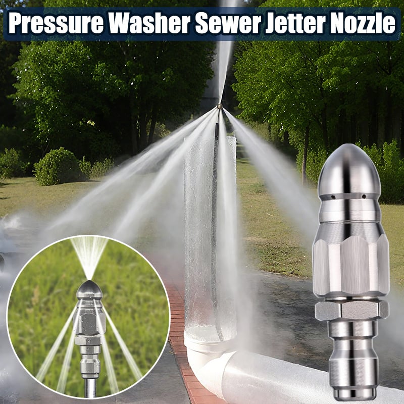 💦 HydroJet 7-Port High-Pressure Sewer Cleaning Nozzle