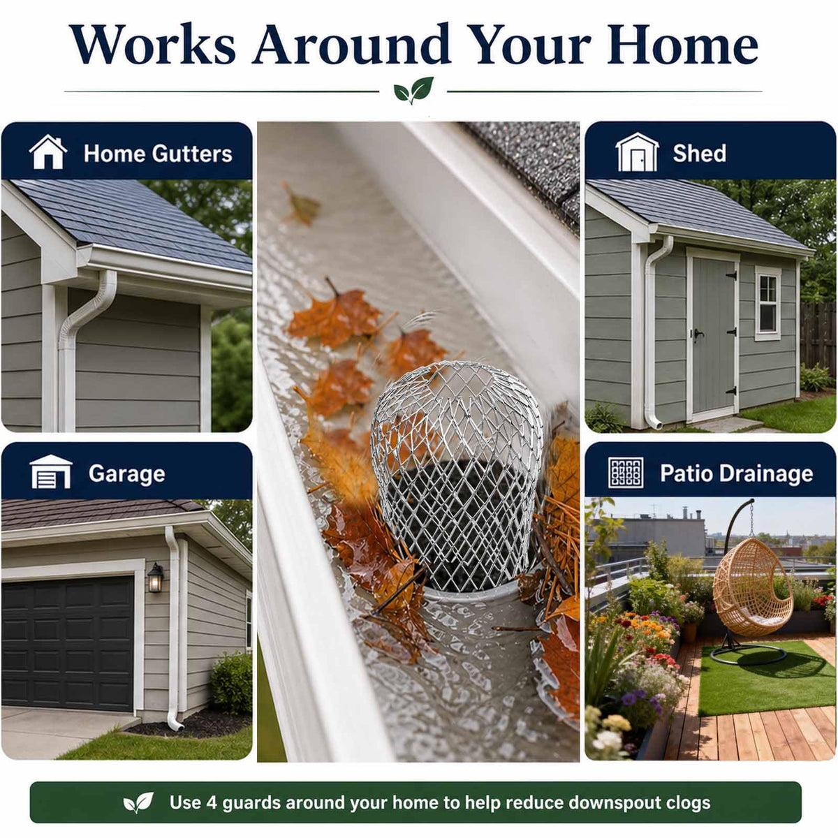π Flexible Aluminum Gutter Downspout Guards β Leaf & Debris Blockers
