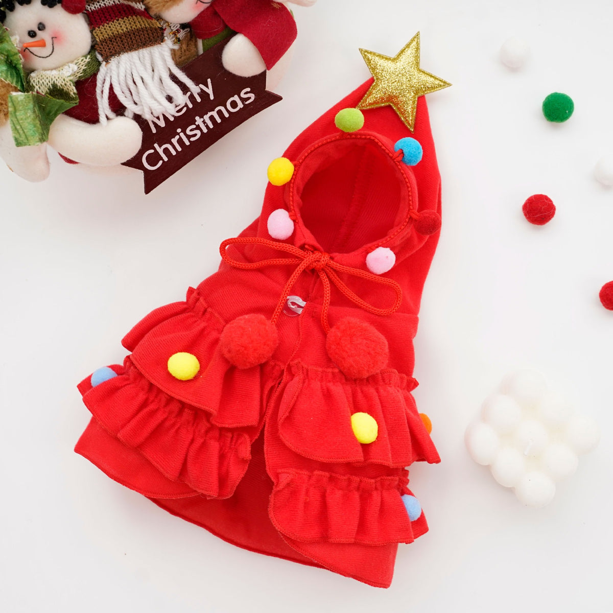 Christmas Dog Cape ๐ Festive Tree Costume for Holiday Photos
