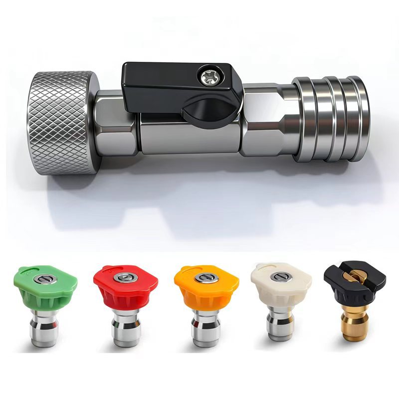 🛡️Stainless Steel 3/4" to 1/4" Quick Connect Hose Adapter with Shut-Off Valve💧
