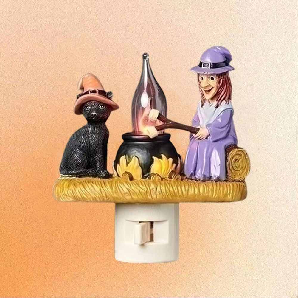 🔥Cute Ghosts Campfire Nightlight👻 - Flickering Halloween & Holiday Decor✨