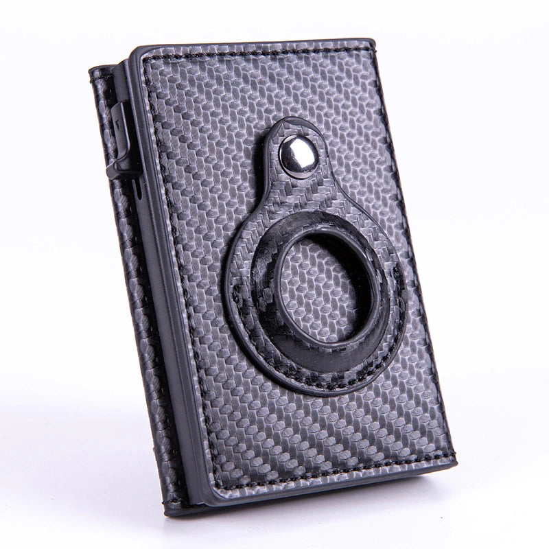 One-Push Card Access Wallet with RFID & AirTag Holder