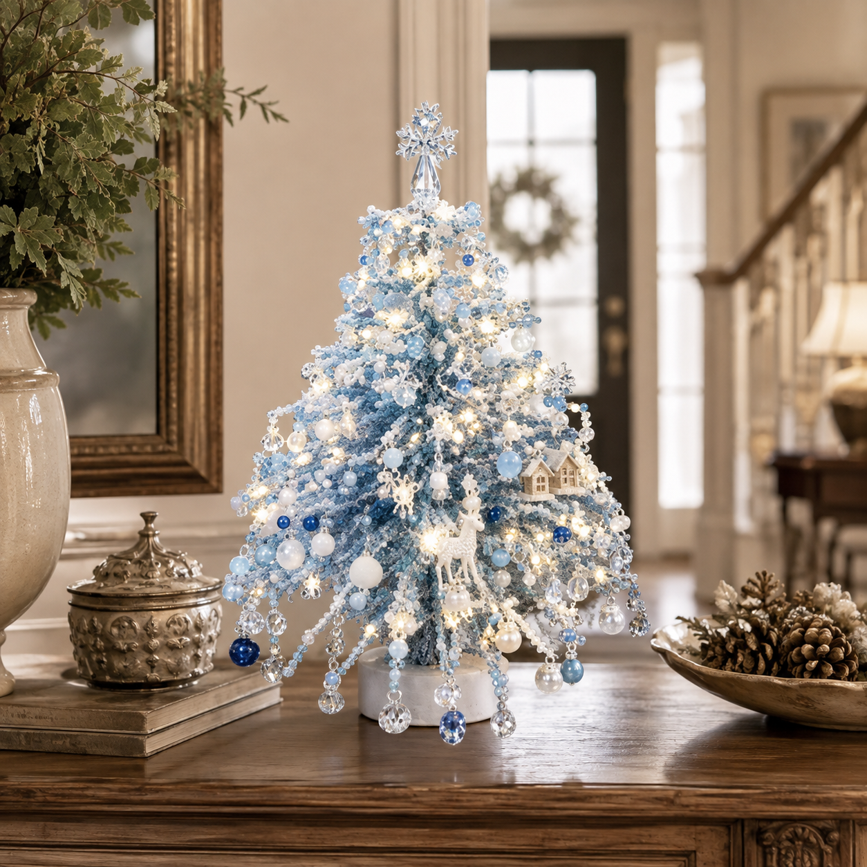 🎄 Handcrafted Beaded Christmas Tree Decor