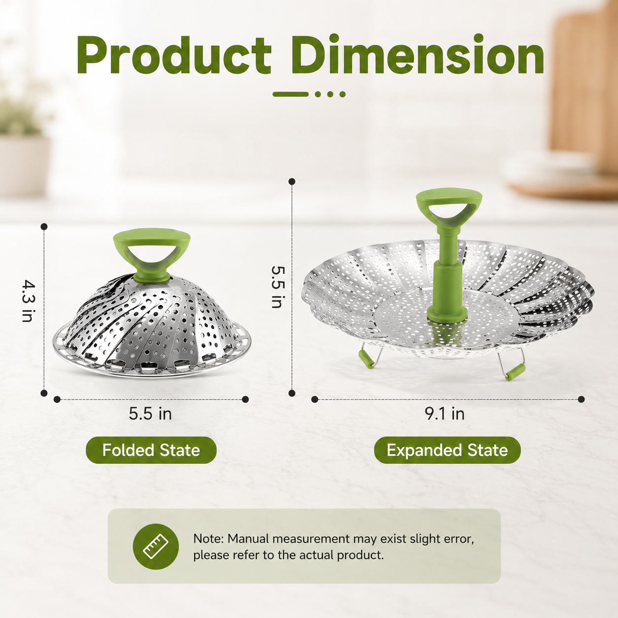 🛡️Stainless steel folding lotus telescopic steamer