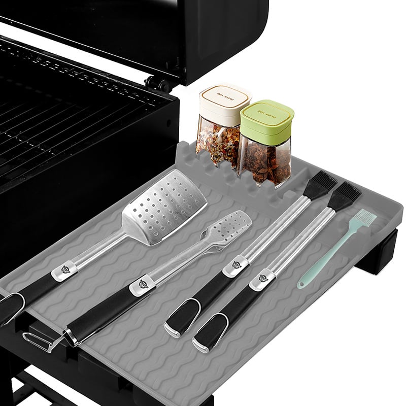 🍖 Silicone BBQ Side Shelf Mat – Clean Grill, Easy Cook 🔥