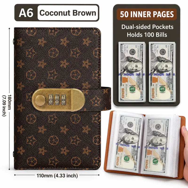 Combination Lock Cash Binder – A6 Budget Organizer
