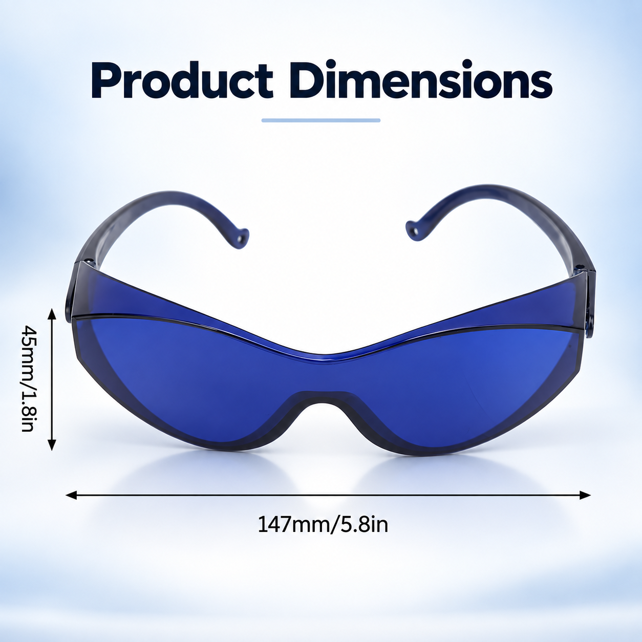🕶️Golf ball finder blue professional lens glasses - with zippered glasses case