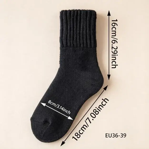 5-Pack Women's Classic Mid-Calf Solid Knit Socks