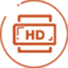 HD magnification icon