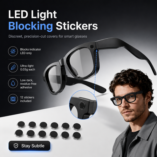 LED Light Blocking Stickers for Smart Glasses – Discreet Privacy Cover