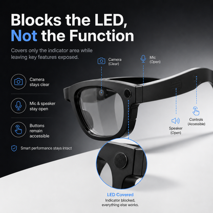 LED Light Blocking Stickers for Smart Glasses – Discreet Privacy Cover