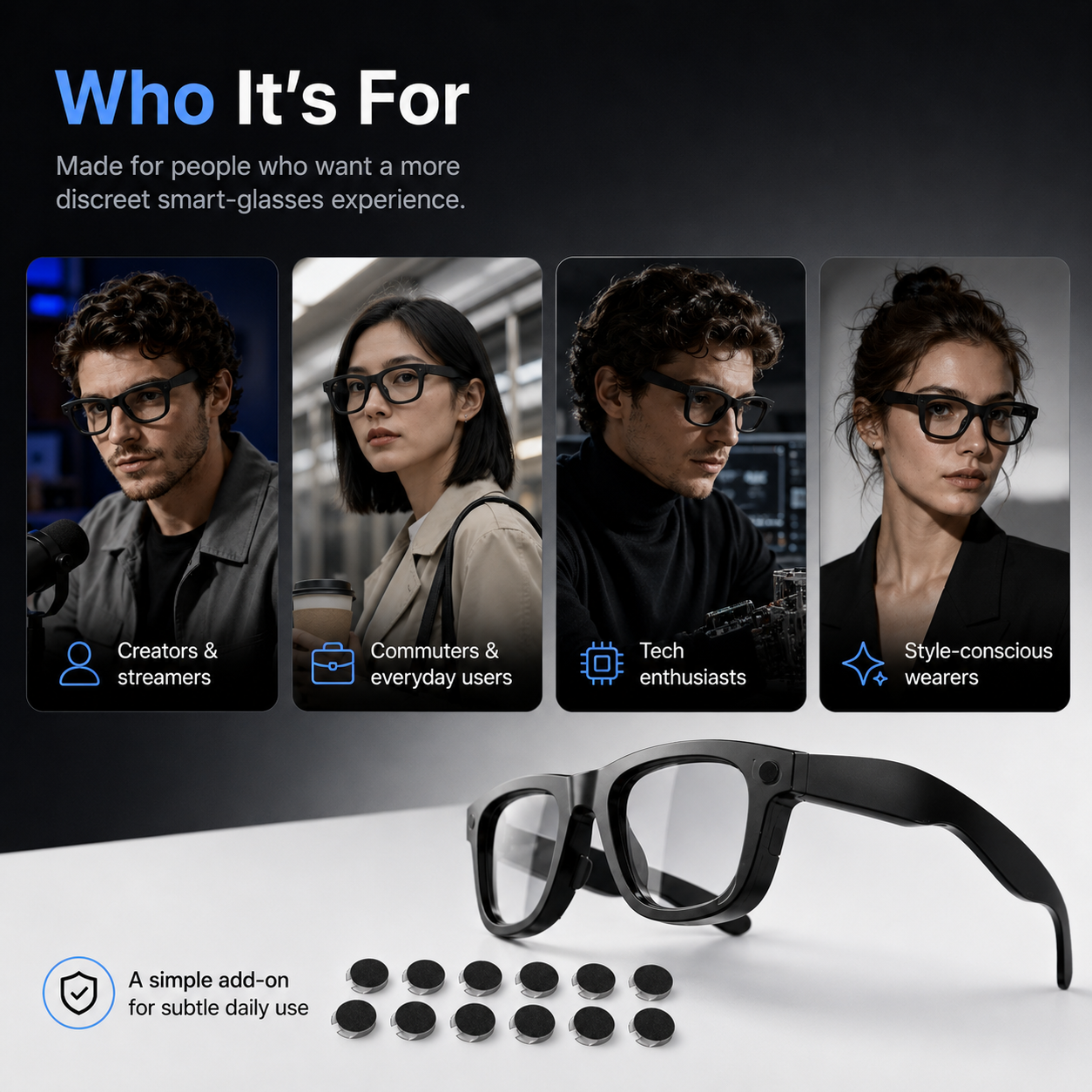 LED Light Blocking Stickers for Smart Glasses – Discreet Privacy Cover