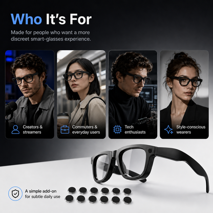 LED Light Blocking Stickers for Smart Glasses – Discreet Privacy Cover