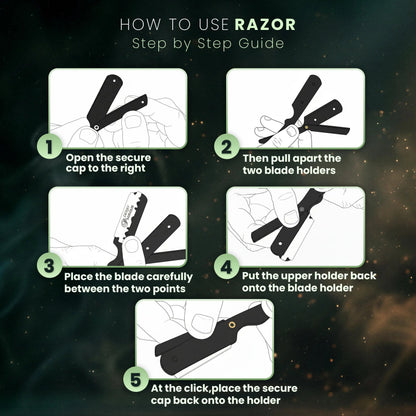 🔥Professional Straight Razor for Men | Barber Straight Edge + 10 Blades Included