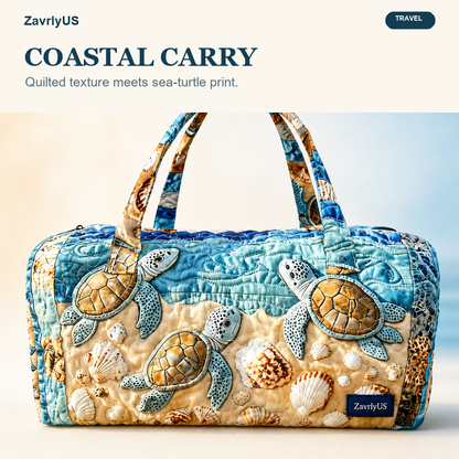 Quilted Sea Turtle Travel Bag