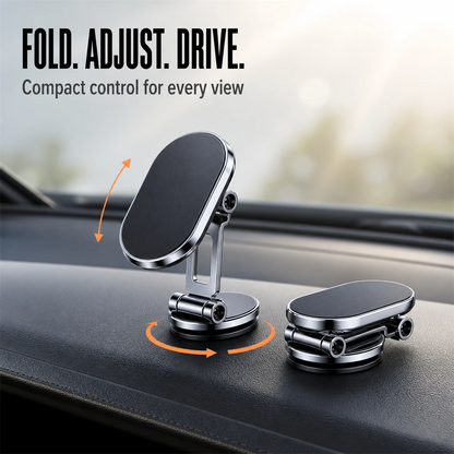 Foldable Magnetic Car Phone Mount | 6 N52 Magnets