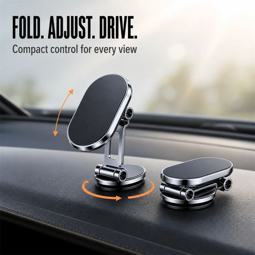 Foldable Magnetic Car Phone Mount | 6 N52 Magnets