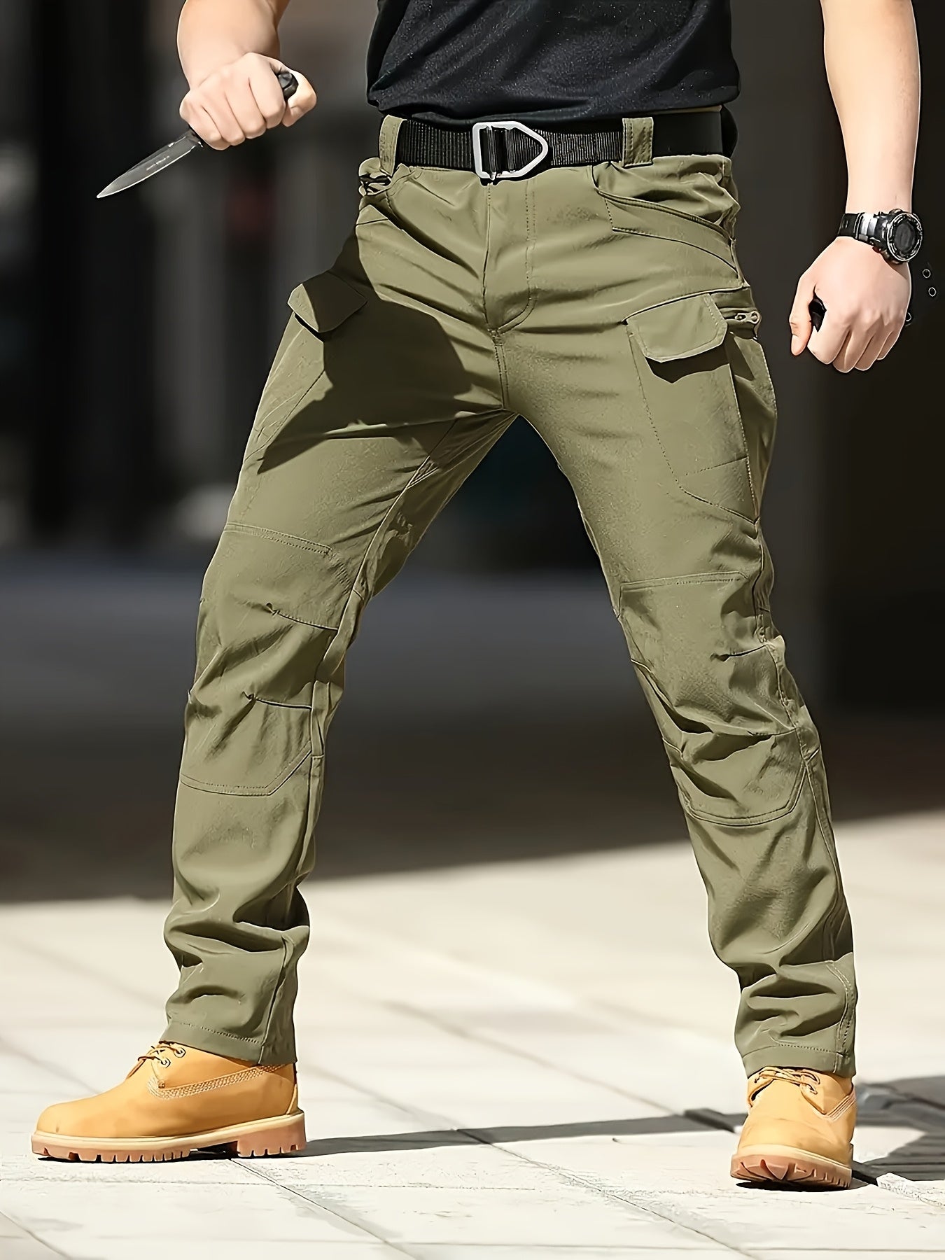 Men’s Tactical Pants – Stretch Waterproof Fabric, Durable Cargo Pants
