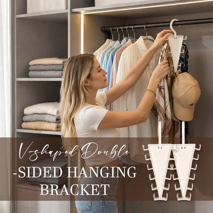 V-Shaped Double-Sided Closet Organizer Hanger