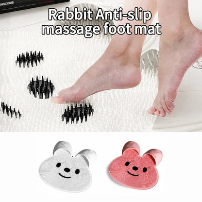 🔥 Cute Rabbit Anti-Slip Massage Foot Mat 🐾 — Deep Cleansing & Relaxing Foot Spa at Home! ✨