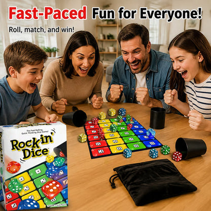 🎲 Fast-Paced Fun for the Whole Family! Rockin' Dice Board Game for Kids & Adults 🎉✨