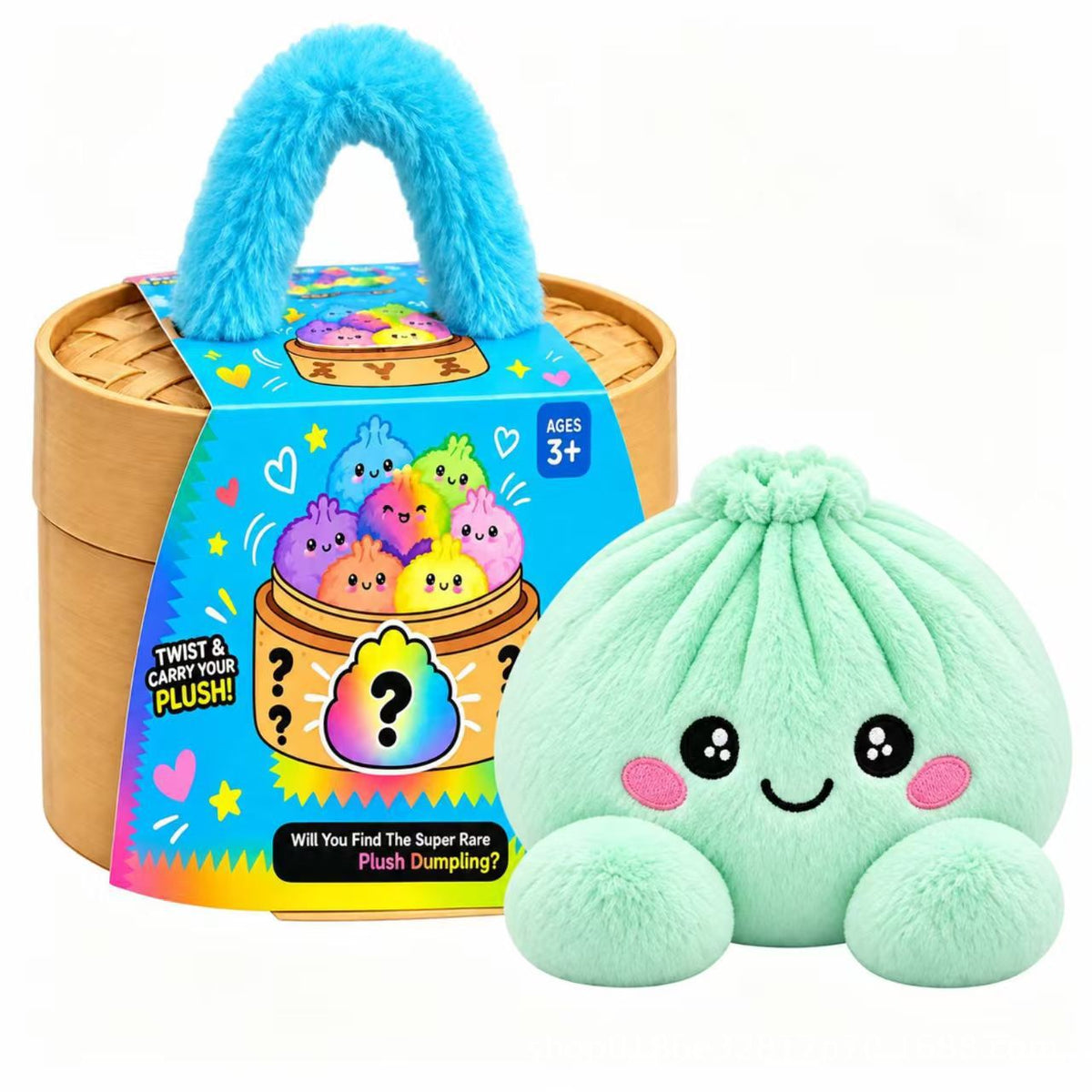 Buy three get one free 🥟Rainbow Dumpling Squishy Toy with Steamer 🌈