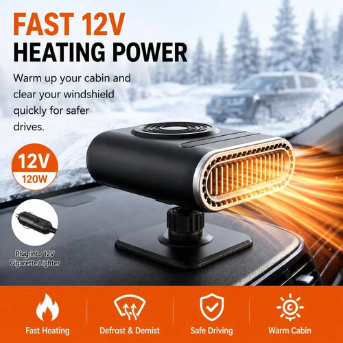 12V Portable Car Heater - Adjustable Defogging Windshield Demister 🚗