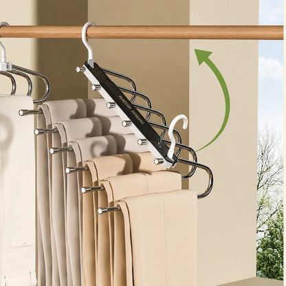 Space Saving 6-Layer Pants Hanger for Storage Organization