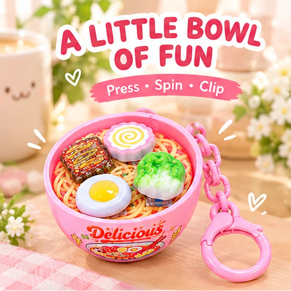 Mini Ramen Bowl Stress Relief Toy Keychain