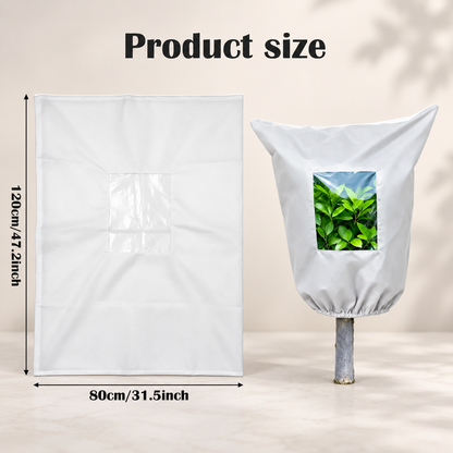 🌱Plant cover with zipper, drawstring, and transparent panel - suitable for trees, plants, and shrubs