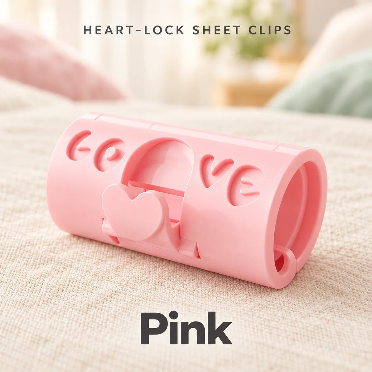 Adjustable Bed Sheet Clips — Heart-Lock Grippers to Help Keep Sheets in Place